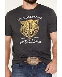 Wrangler Men's Yellowstone Dutton Ranch Wolf Short Sleeve Graphic T-Shirt
