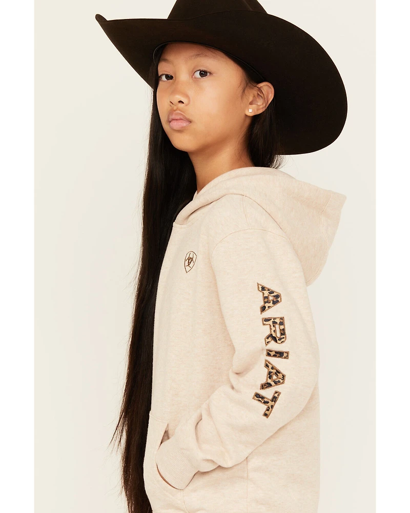 Ariat Girls' Boot Barn Exclusive Leopard Logo Hoodie