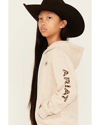 Ariat Girls' Boot Barn Exclusive Leopard Logo Hoodie