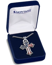 Montana Silversmiths Men's American Flag Cross Necklace
