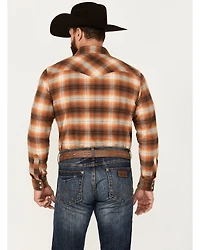 Pendleton Men's Wyatt Plaid Print Long Sleeve Pearl Snap Western Shirt