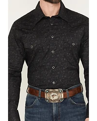 Rock & Roll Denim Men's Paisley Print Long Sleeve Snap Stretch Western Shirt