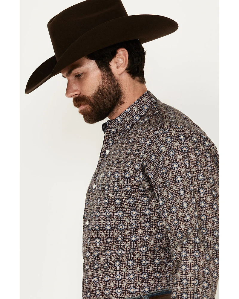 Ariat Men's Karsyn Medallion Print Long Sleeve Button-Down Western Shirt