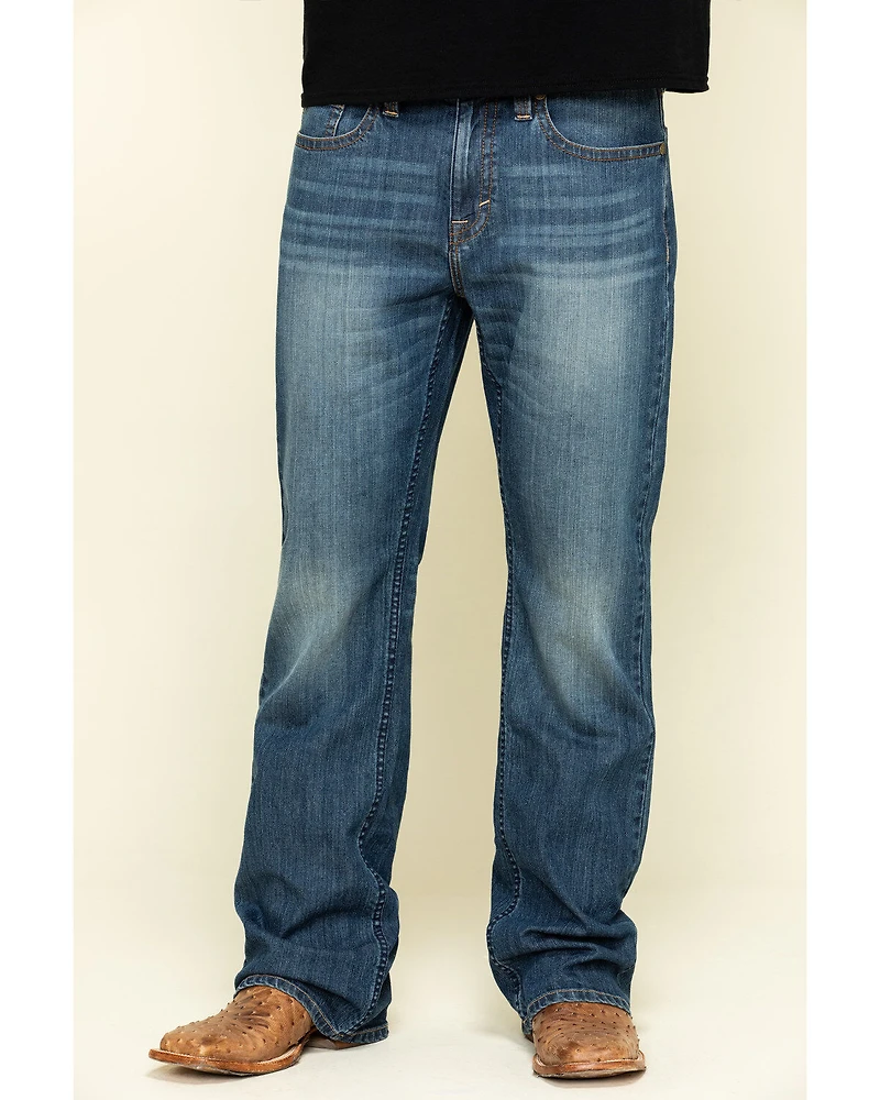 Cody James Men's Wolfstooth Wash Duke Relaxed Bootcut Stretch Denim Jeans