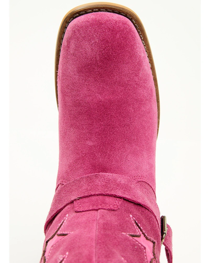 Dingo Little Girls' Blacklist Star Inlay Harness Boots