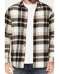 Brothers and Sons Men's Bunker Plaid Print Long Sleeve Button-Down Flannel Shirt