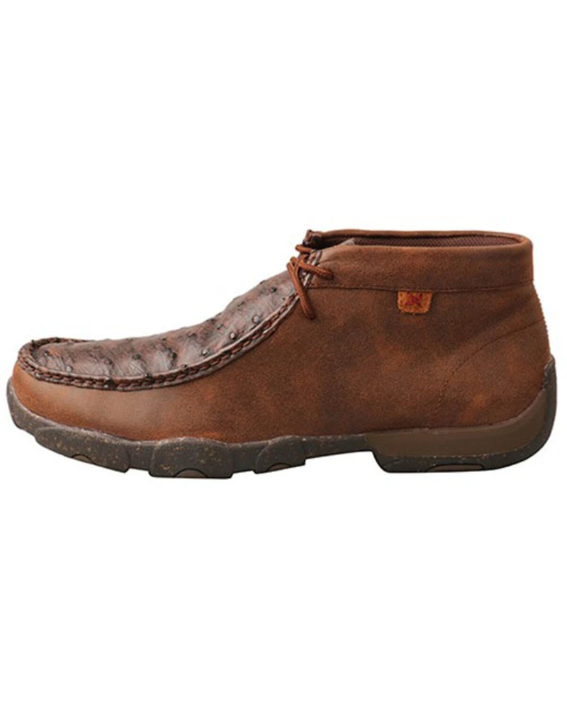 Twisted X Men's Ostrich Chukka Shoes - Moc Toe