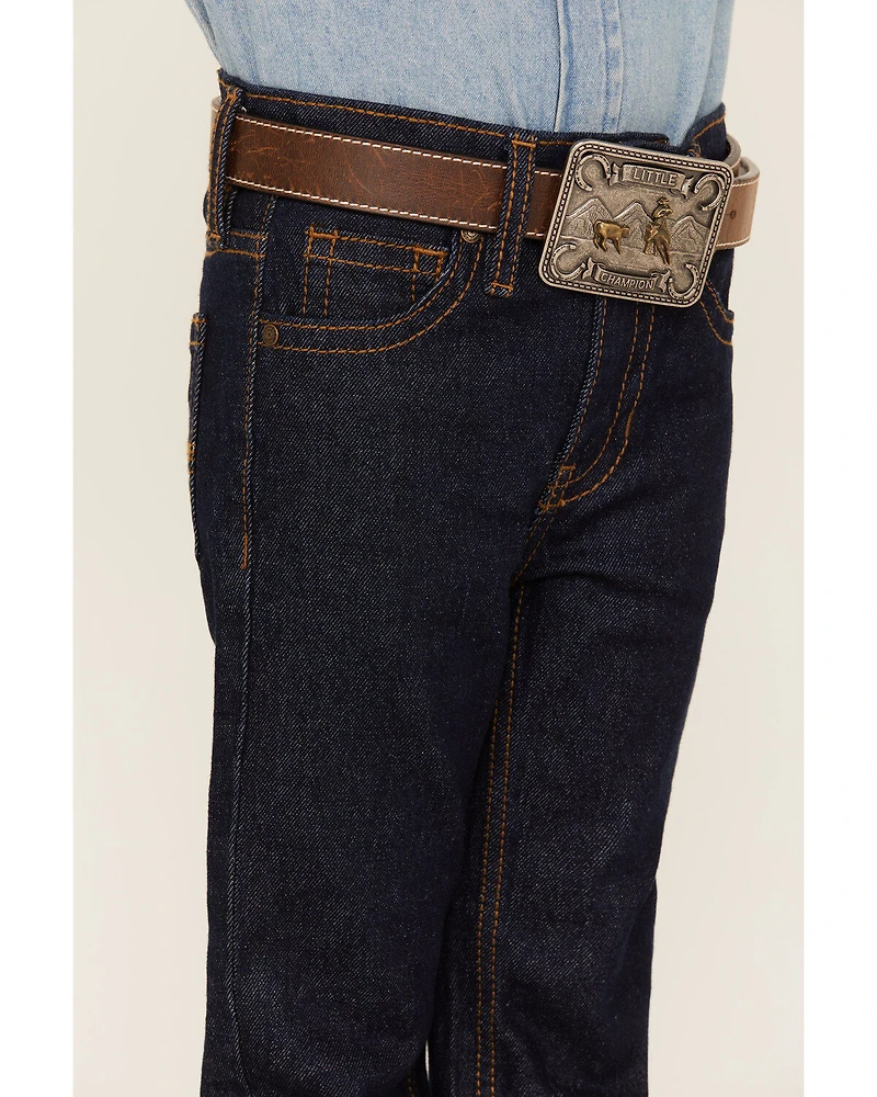 Cody James Boys' Dark Wash Slim Straight Stretch Jeans