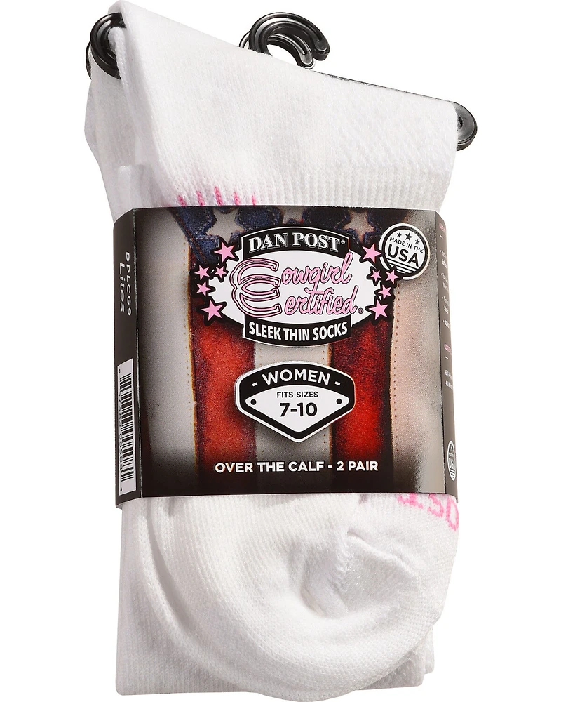 Dan Post Women's Cowgirl Certified Sleek Thin Socks