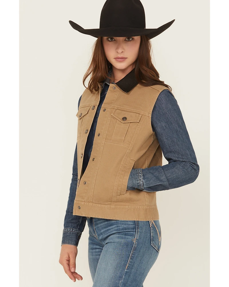 Shyanne Women's Twill Button-Down Utility Vest