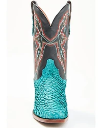 Dan Post Women's Exotic Seabass Skin Western Boots - Square Toe