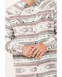 Moonshine Spirit Men's Coyote Southwestern Print Long Sleeve Snap Shirt