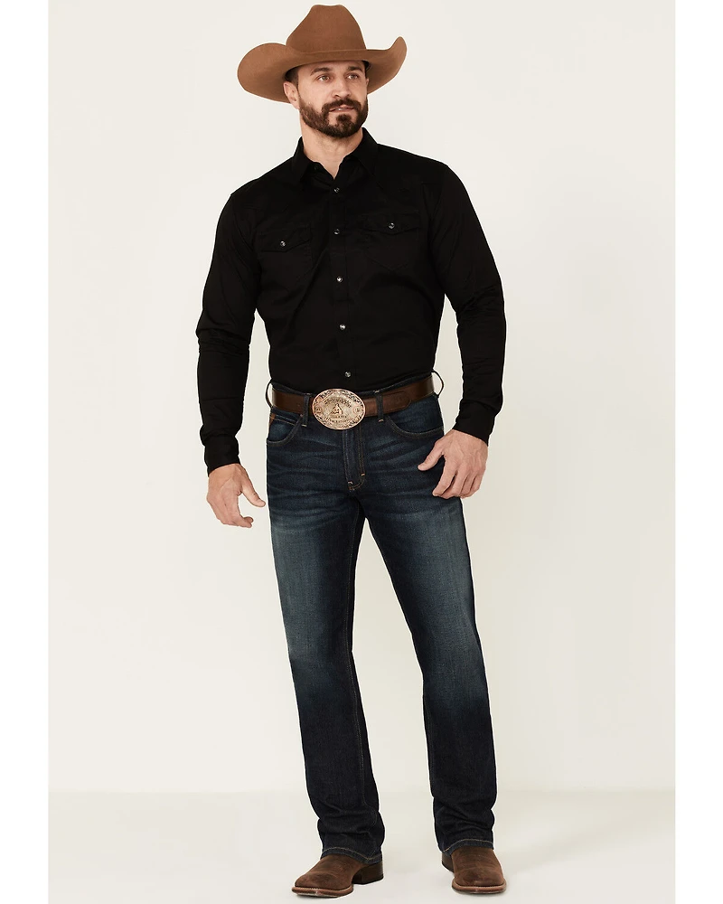 Cody James Men's Solid Treadstone Long Sleeve Snap Western Shirt - Big
