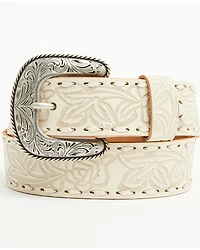 Shyanne Women's Rose Embossed Verity Classic Buckle Belt