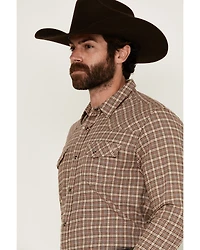 Blue Ranchwear Men's Euclid Plaid Print Long Sleeve Snap Western Shirt