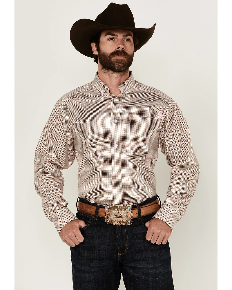 Ariat Men's Ike Geo Print Long Sleeve Button-Down Western Shirt