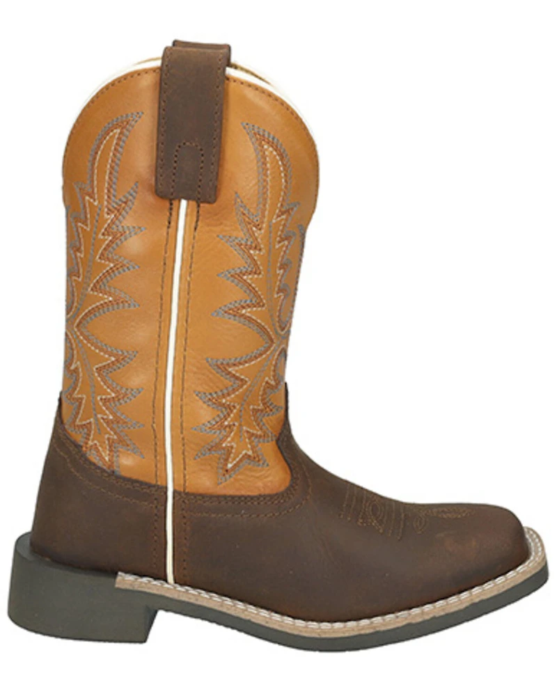 Smoky Mountain Little Boys' Adobe Western Boots - Broad Square Toe