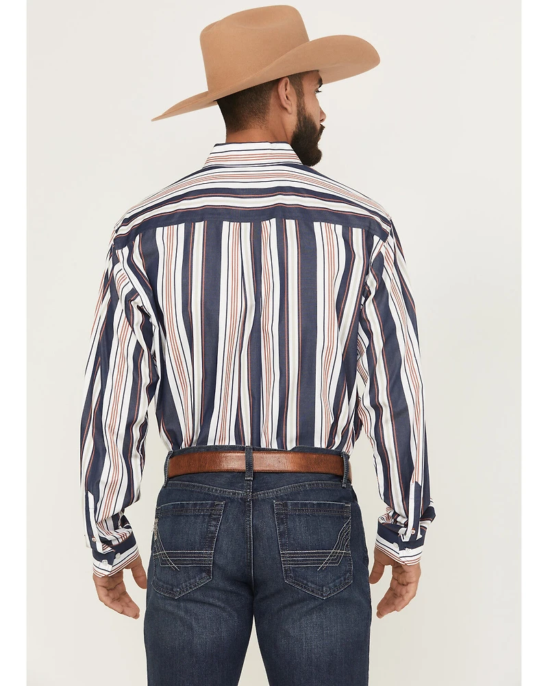 Cinch Men's Striped Long Sleeve Button-Down Western Shirt