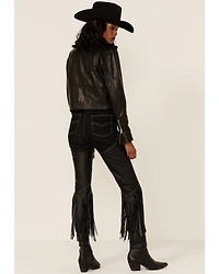 Understated Leather Women's Cowboy Denim & Fringe Chap Jeans