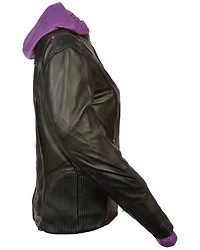 Milwaukee Leather Women's 3/4 Jacket With Reflective Tribal Detail