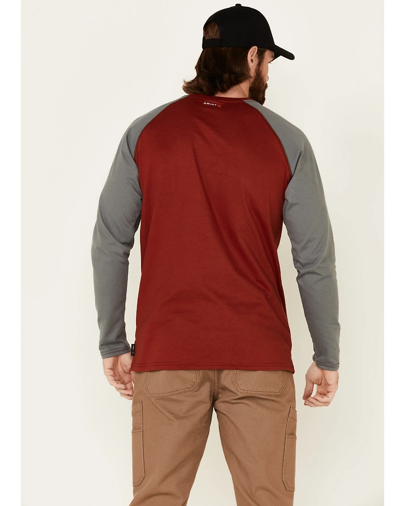 Ariat Men's FR Long Sleeve Baseball Work T-Shirt