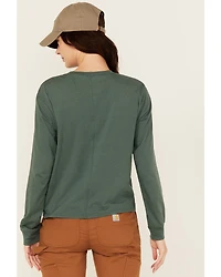 Carhartt Women's Tencel™ Fiber Series Logo Loose Fit Long Sleeve Work Tee