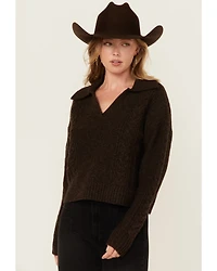 Cleo + Wolf Women's Solid Cable Knit Sweater
