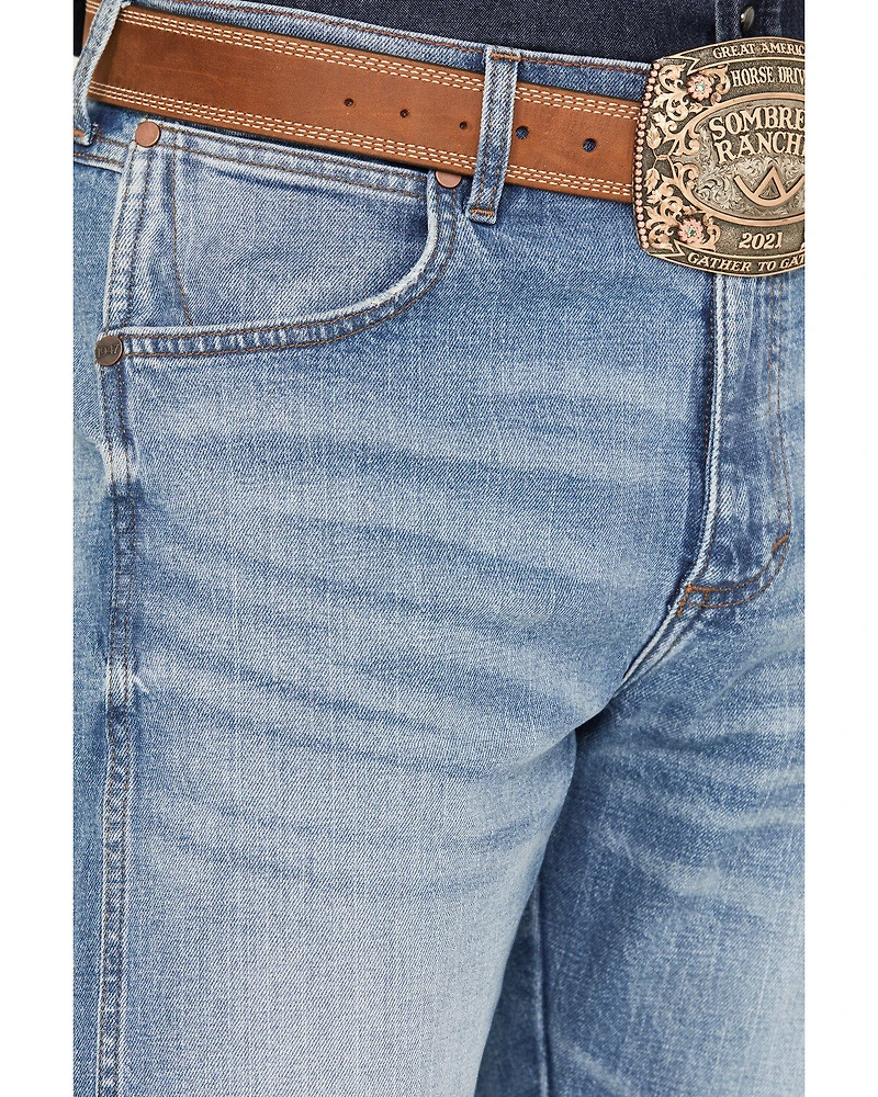 Wrangler Retro Men's Sage Medium Wash Relaxed Boot Stretch Denim Jeans