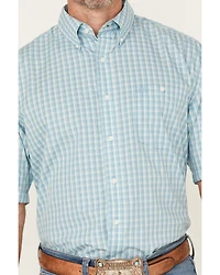 Wrangler Men's Classic Plaid Print Short Sleeve Button-Down Western Shirt