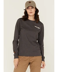 Wrangler Women's FR Eagle Long Sleeve Graphic Work T-Shirt