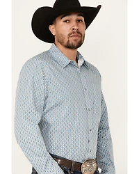 Gibson Trading Co Men's Bullseye Geo Print Long Sleeve Button-Down Western Shirt