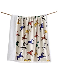 HiEnd Accents Wild Horse Campfire Sherpa Throw