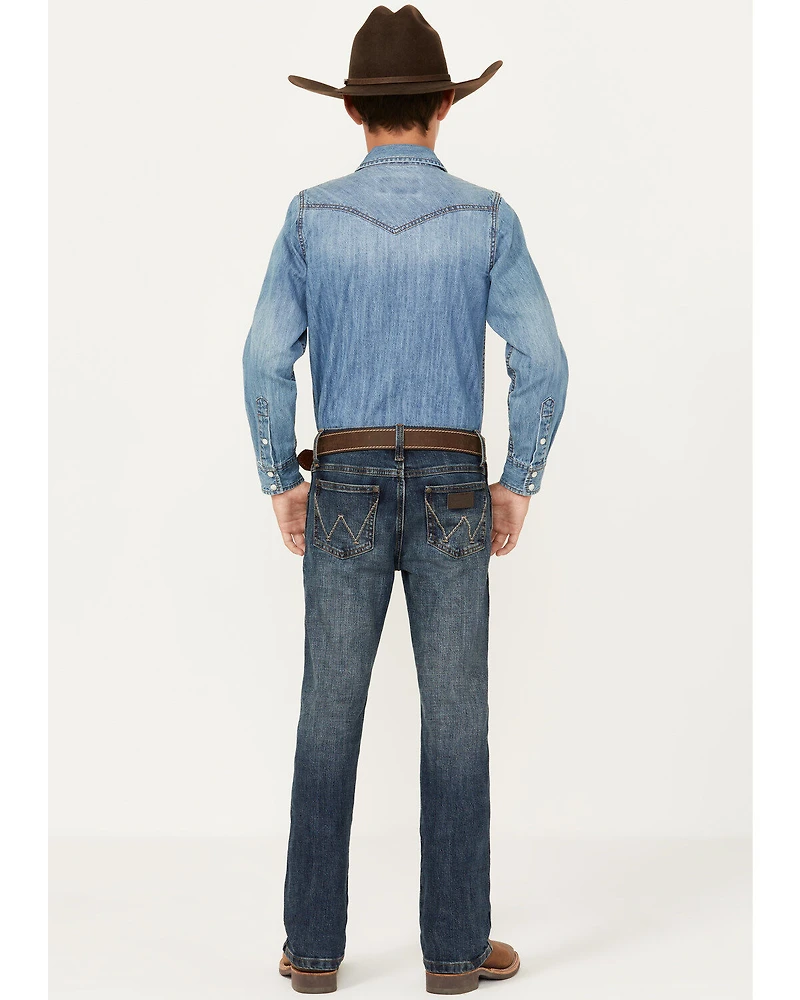 Wrangler Retro Boys' Layton Dark Wash Slim Bootcut Jeans