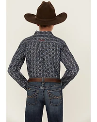 Ariat Boys' Classic Southwestern Print Long Button-Down Western Shirt
