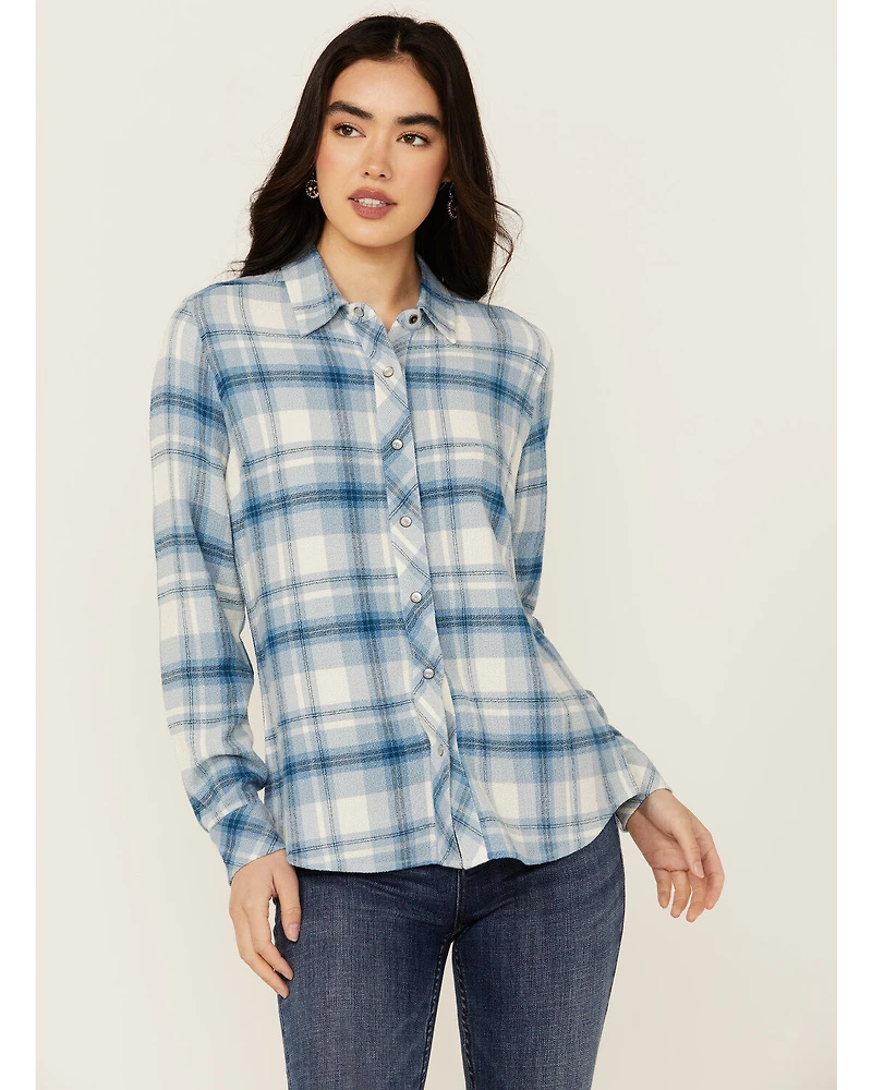 Idyllwind Women's Viola Plaid Print Long Sleeve Pearl Snap Western Shirt