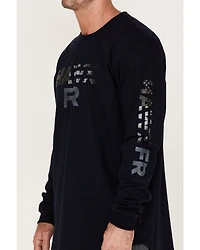 Hawx Men's FR Flag Logo Graphic Long Sleeve Work T-Shirt