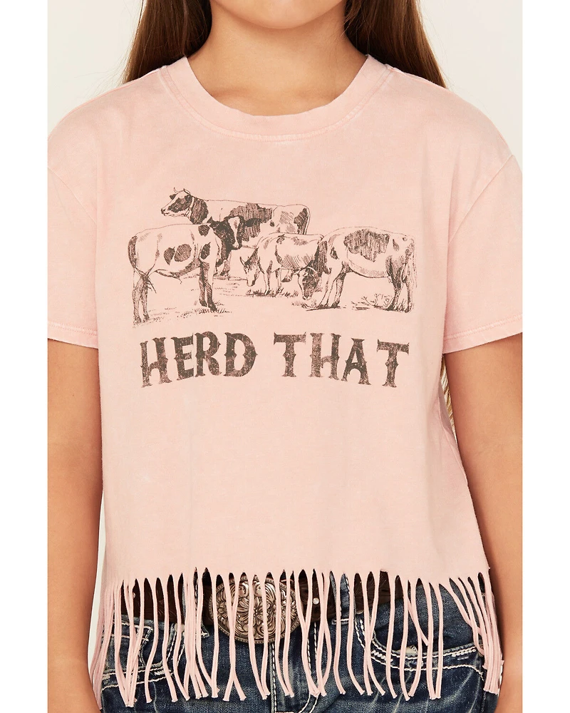 Buttercup Girls' Herd That Fringe Short Sleeve Graphic Tee