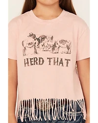 Buttercup Girls' Herd That Fringe Short Sleeve Graphic Tee