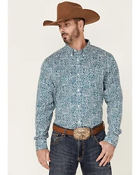 Cody James Core Men's Workforce Floral Print Long Sleeve Button-Down Western Shirt