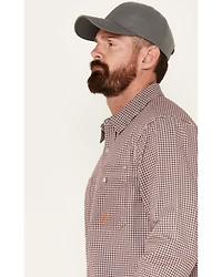 Hawx Men's FR Lightweight Printed Long Sleeve Button-Down Stretch Work Shirt