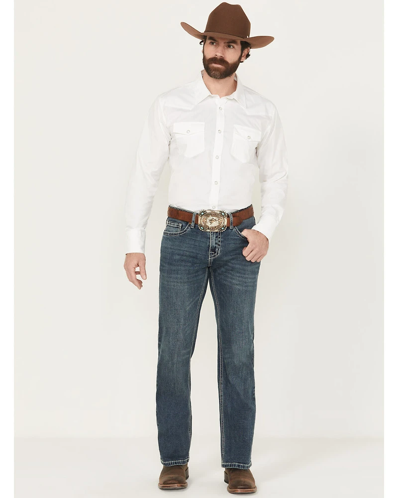Hooey By Rock & Roll Denim Men's Medium Wash Pistol Straight Reflex Jeans