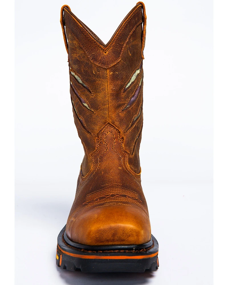 Cody James Men's 11" Flag Western Work Boots - Nano Composite Toe