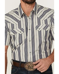 Cody James Men's Roman Striped Short Sleeve Snap Western Shirt - Big