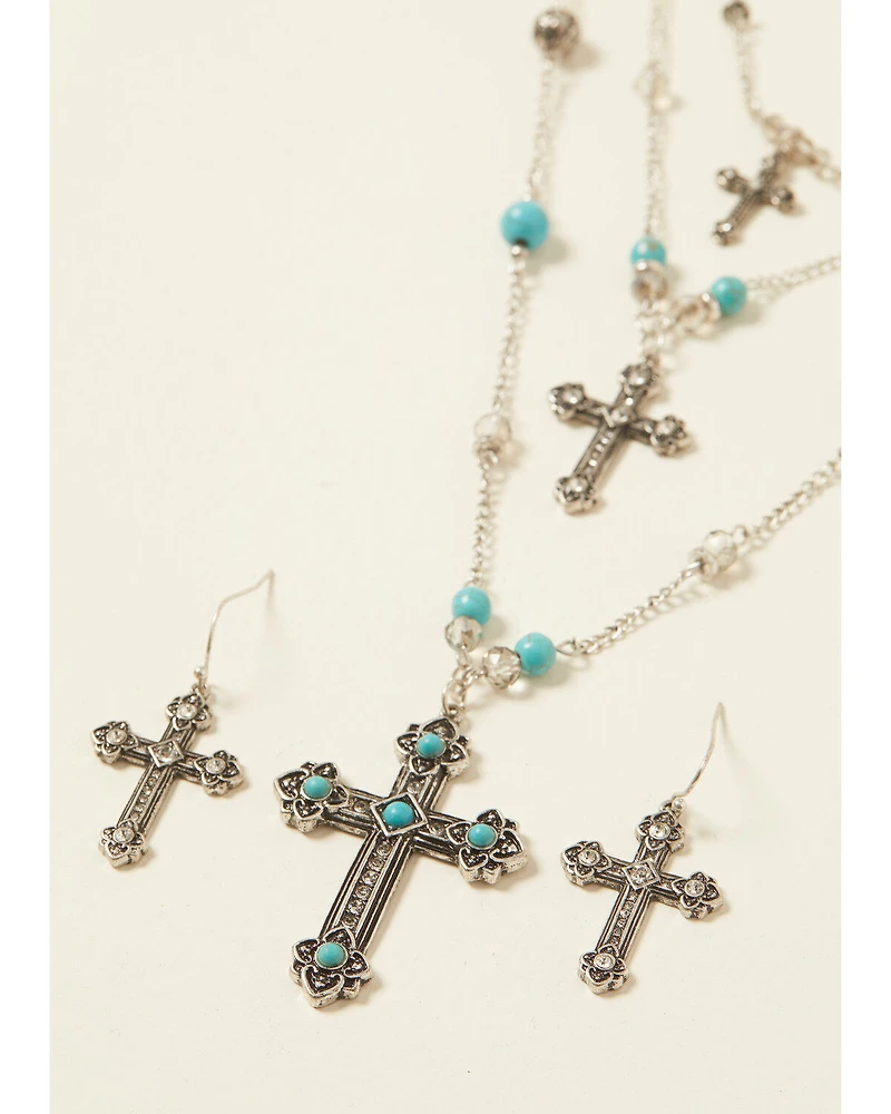 Shyanne Women's Cross Jewelry Set - 2 Piece