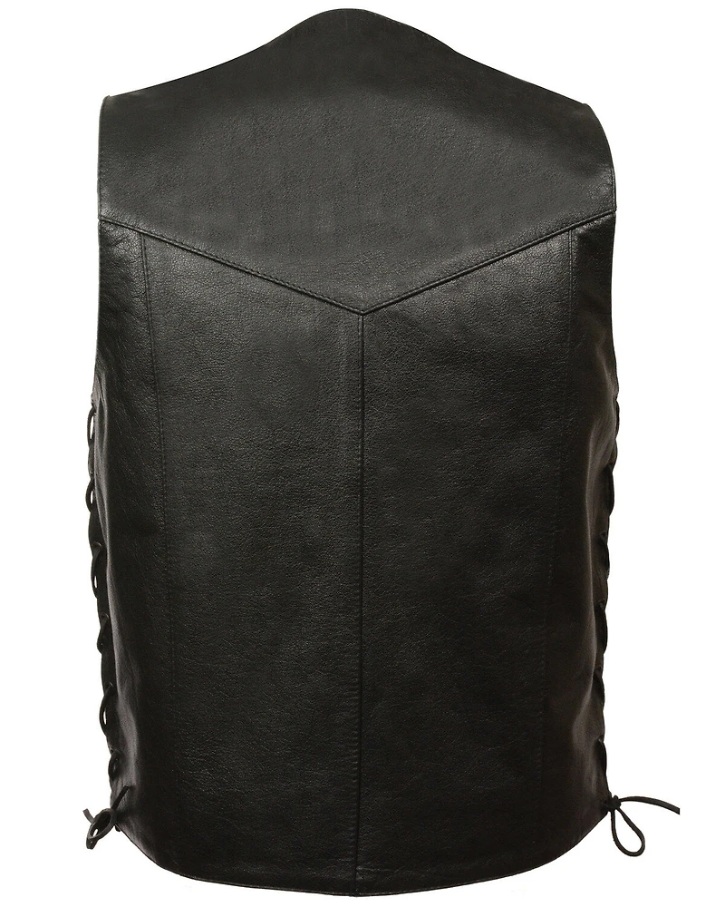 Milwaukee Leather Men's 50-52 Classic Side Lace Vest