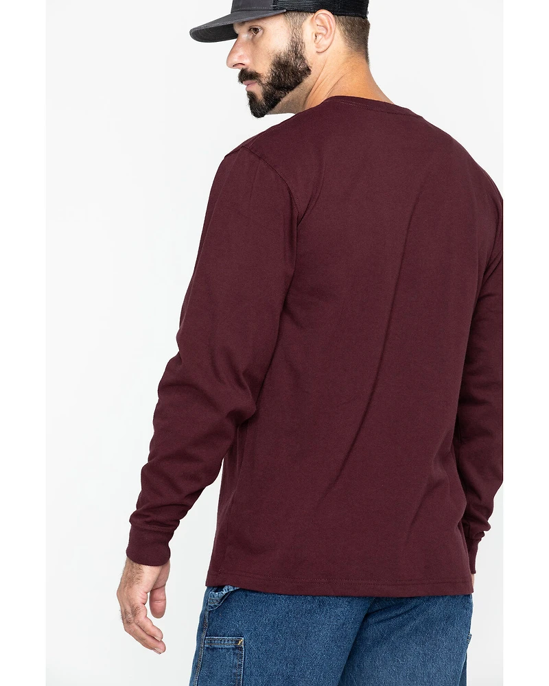Carhartt Men's Loose Fit Heavyweight Long Sleeve Logo Pocket Work T-Shirt