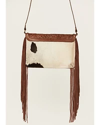 Shyanne Women's Hair On Tooled Crossbody Bag