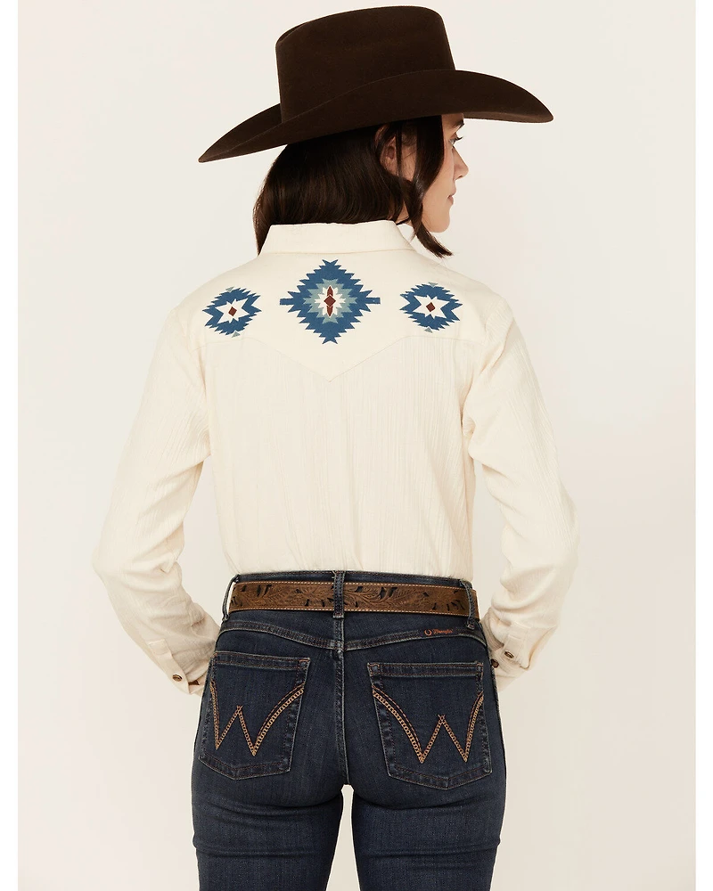Shyanne Women's Western Embroidered Long Sleeve Snap Shirt