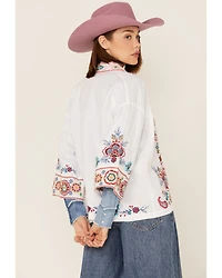 Johnny Was Women's Sicilia Embroidered Linen Kimono
