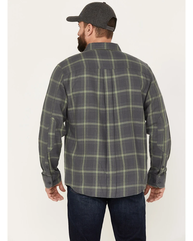 Brothers and Sons Men's Casual Plaid Print Long Sleeve Button-Down Western Flannel Shirt
